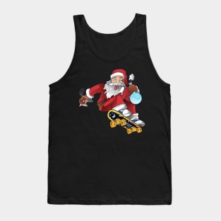 santa skate and smoke weed everyday Tank Top